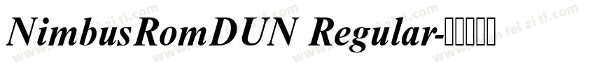 NimbusRomDUN Regular字体转换
